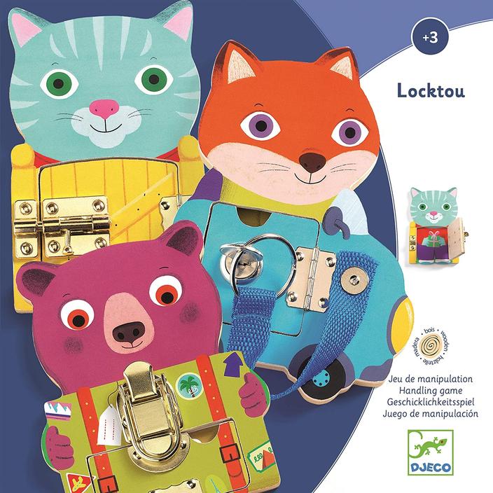 Djeco Locktou Locking/Unlocking Wooden Skill Boards - Image 3