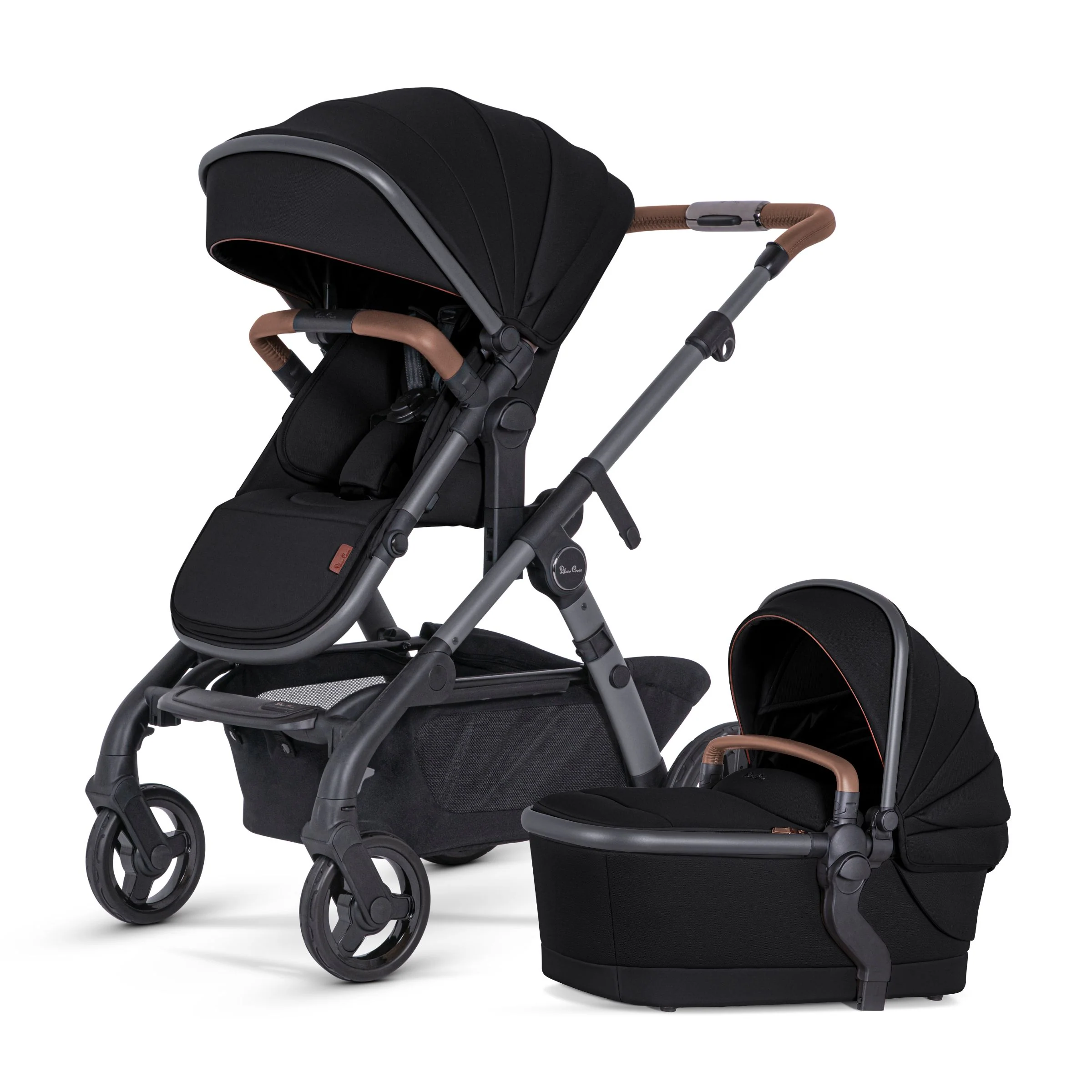 Silver Cross Wave 3 Complete Single to Double Stroller w/ Bassinet & Tandem Seat - Image 10