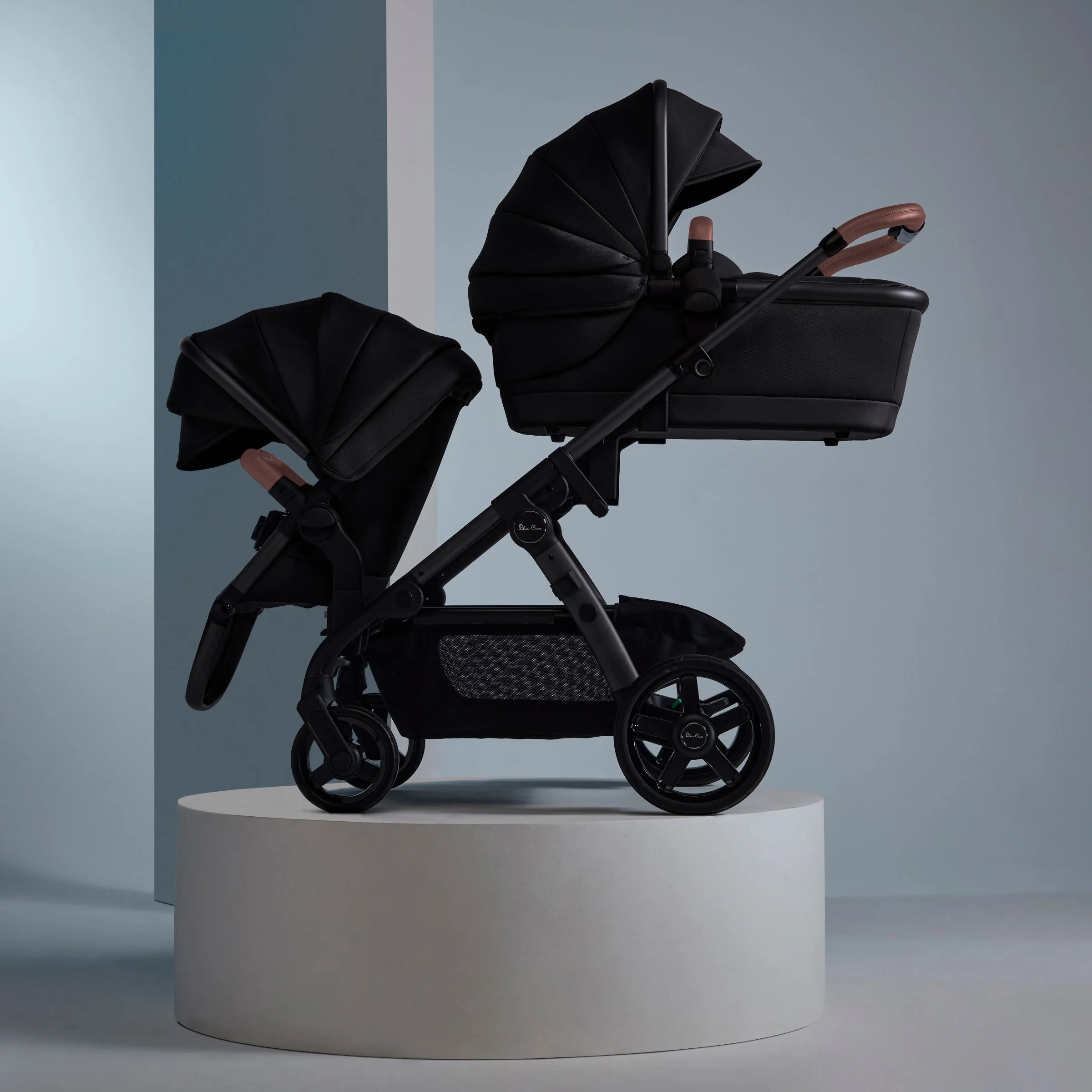 Silver Cross Wave 3 Complete Single to Double Stroller w/ Bassinet & Tandem Seat - Image 13